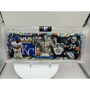 Art Card Bo Jackson Booklet Card With Royals & Raiders Patches Made By Mayflower